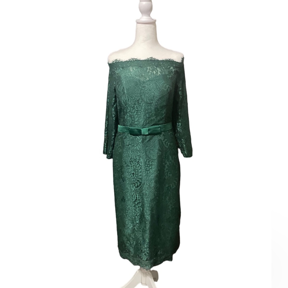 NWT JJ House Dark Green lace cocktail dress.  Size 12